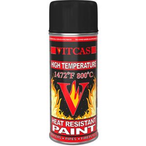 Tinta em spray resistente a altas temperaturas - preto 800 °C
