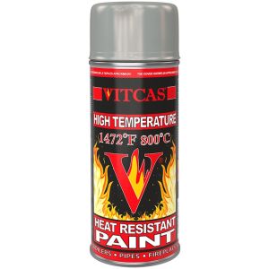 Tinta resistente ao calor em spray - prateada 800 °C