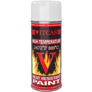 Tinta em spray resistente ao calor - branca 800 °C