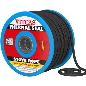 Cordão de vedação térmico preto de trama firme