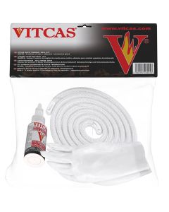 Cordão vedante branco para salamandra + adesivo (kit)