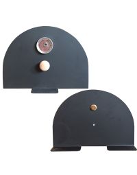 Porta metálica autoportante para forno de exterior